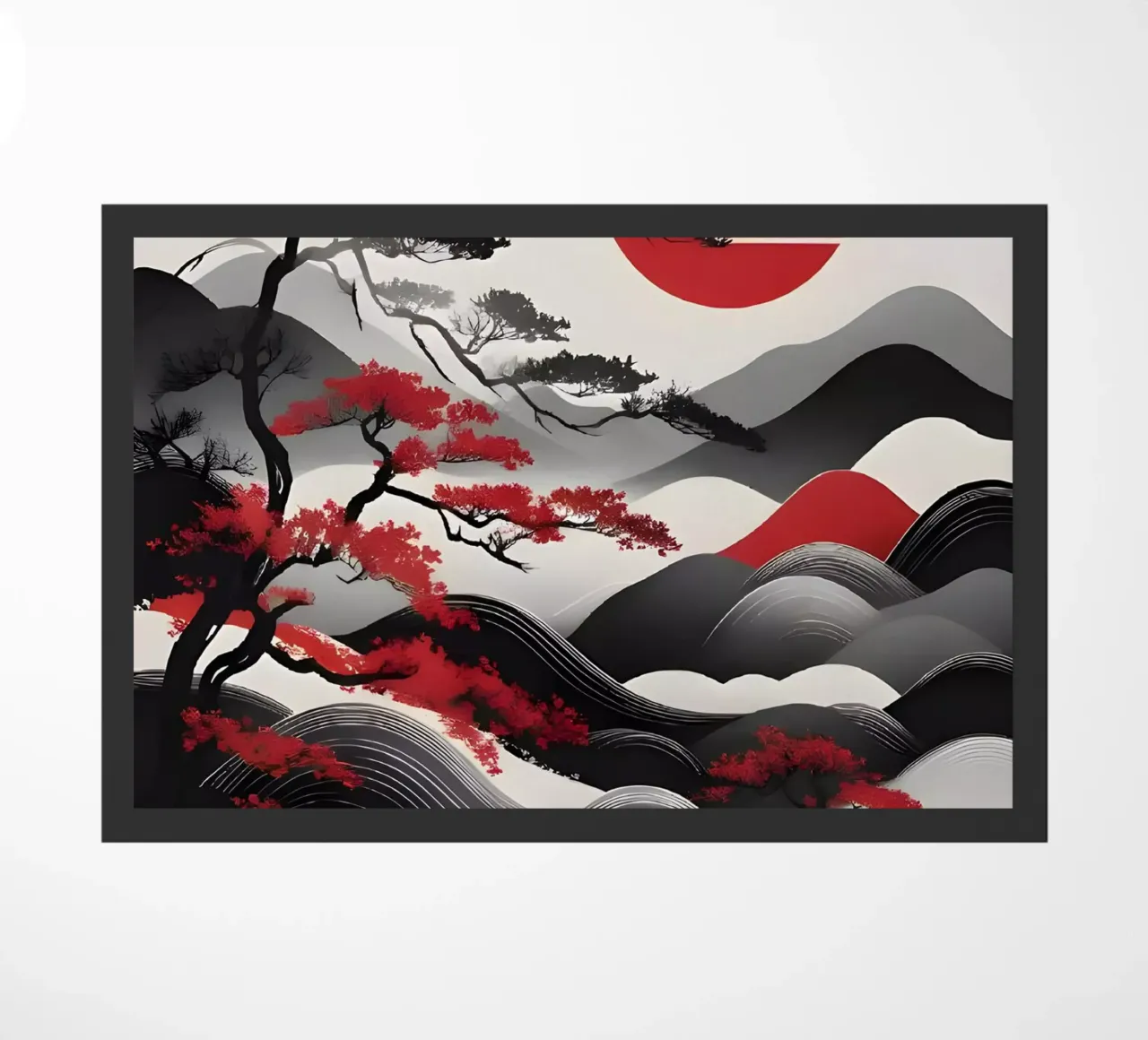 Alba Zen: Un paesaggio giapponese minimalista zerbino da Artistic-shop