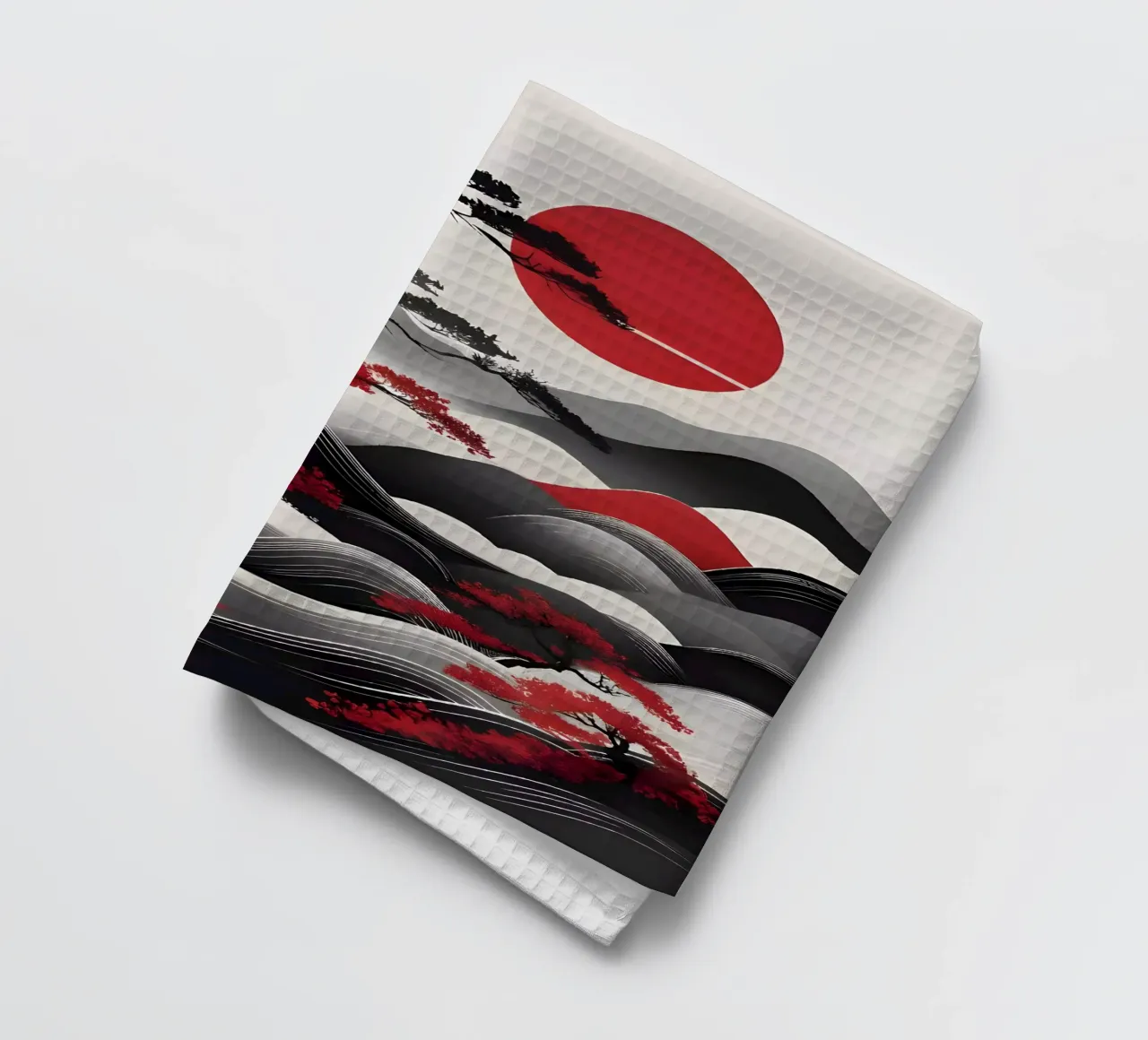 Alba Zen: Un paesaggio giapponese minimalista canovaccio da cucina da Artistic-shop