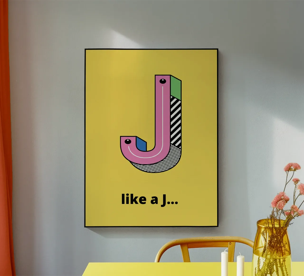 J come J... plexiglass da alphabetillustration