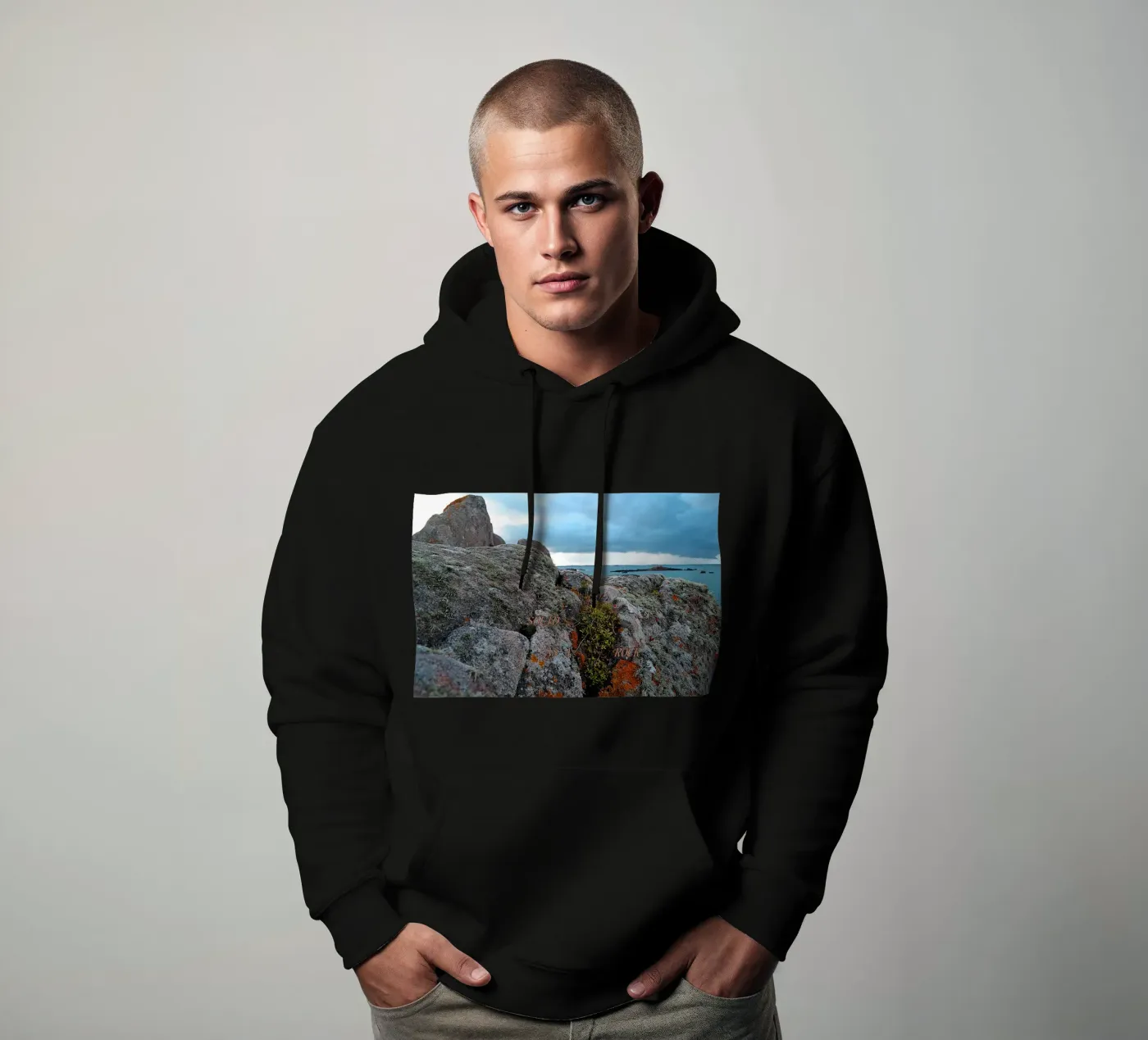 SOLID AS A ROCK. hoodie by TYPOGRAPHY BY THIERRY VOBMANN