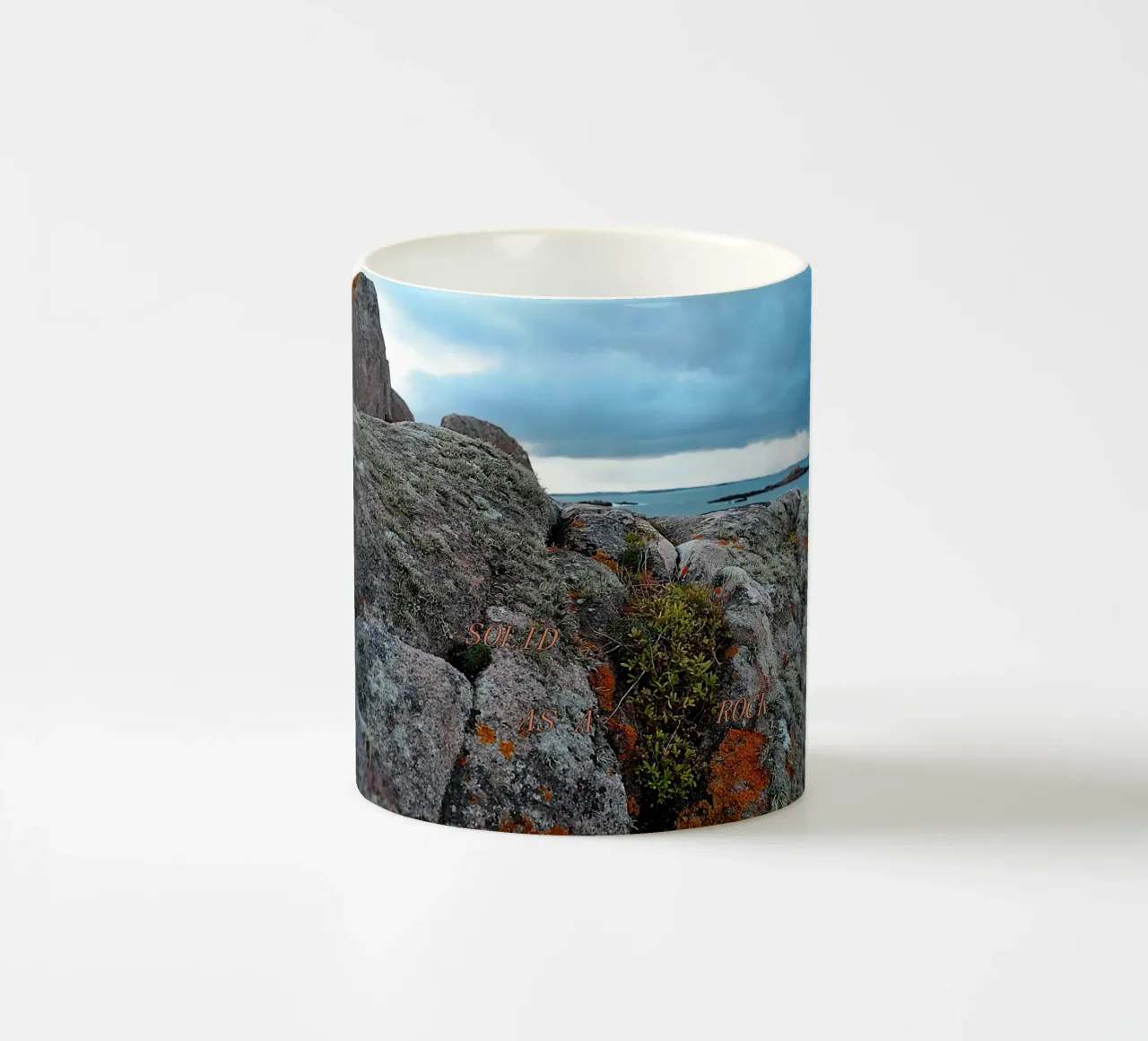 SOLID AS A ROCK. ceramic mug by TYPOGRAPHY BY THIERRY VOBMANN