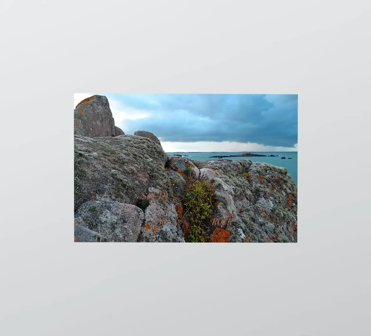 SOLID AS A ROCK. sticker van TYPOGRAPHY BY THIERRY VOBMANN