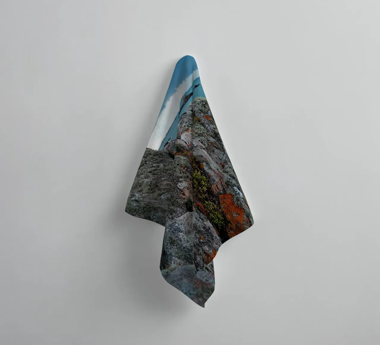 SOLID AS A ROCK. towel by TYPOGRAPHY BY THIERRY VOBMANN