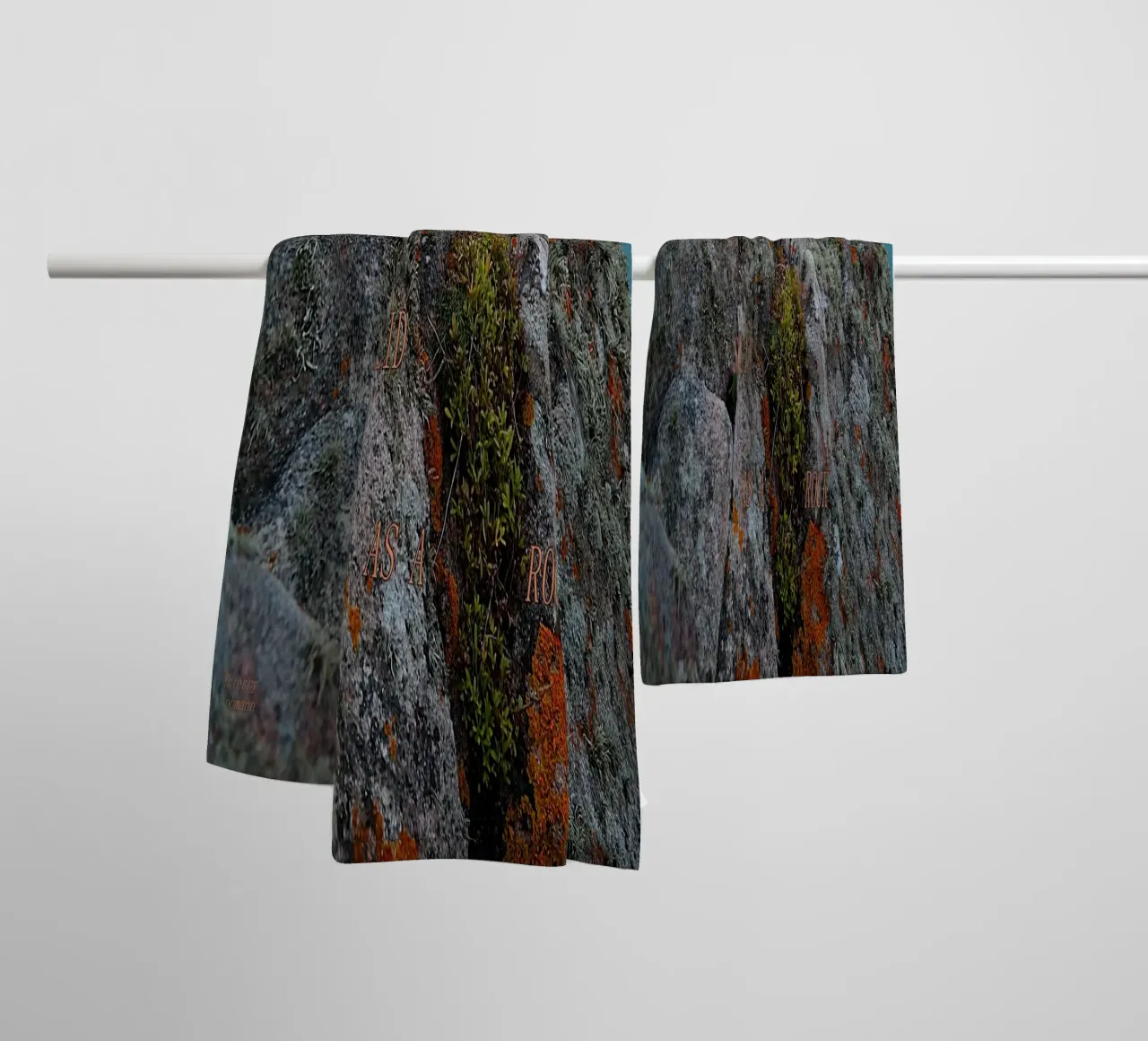 SOLID AS A ROCK. towel by TYPOGRAPHY BY THIERRY VOBMANN