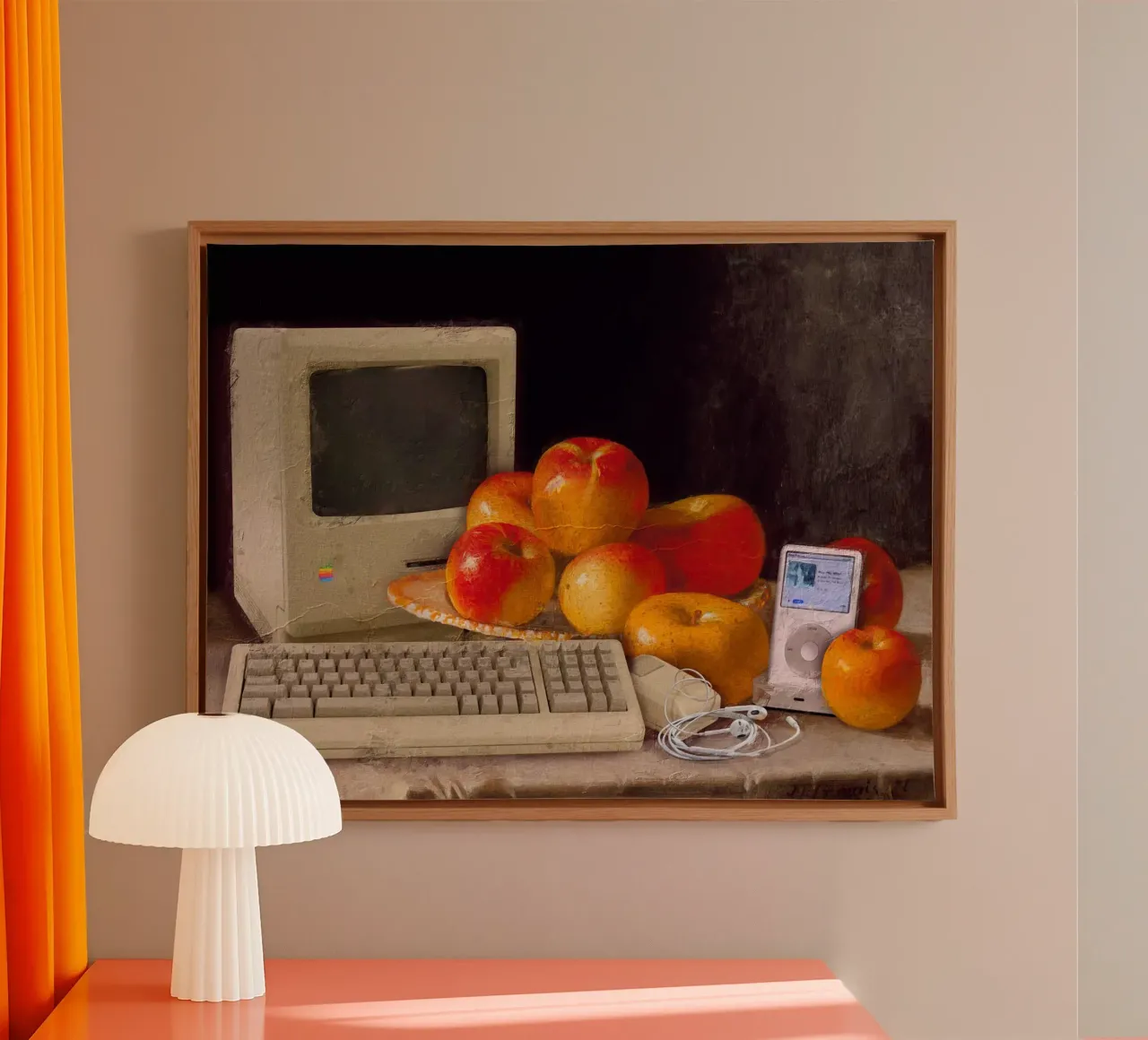 Think in Apples tela con Cornice a cassetta da Dikhotomy