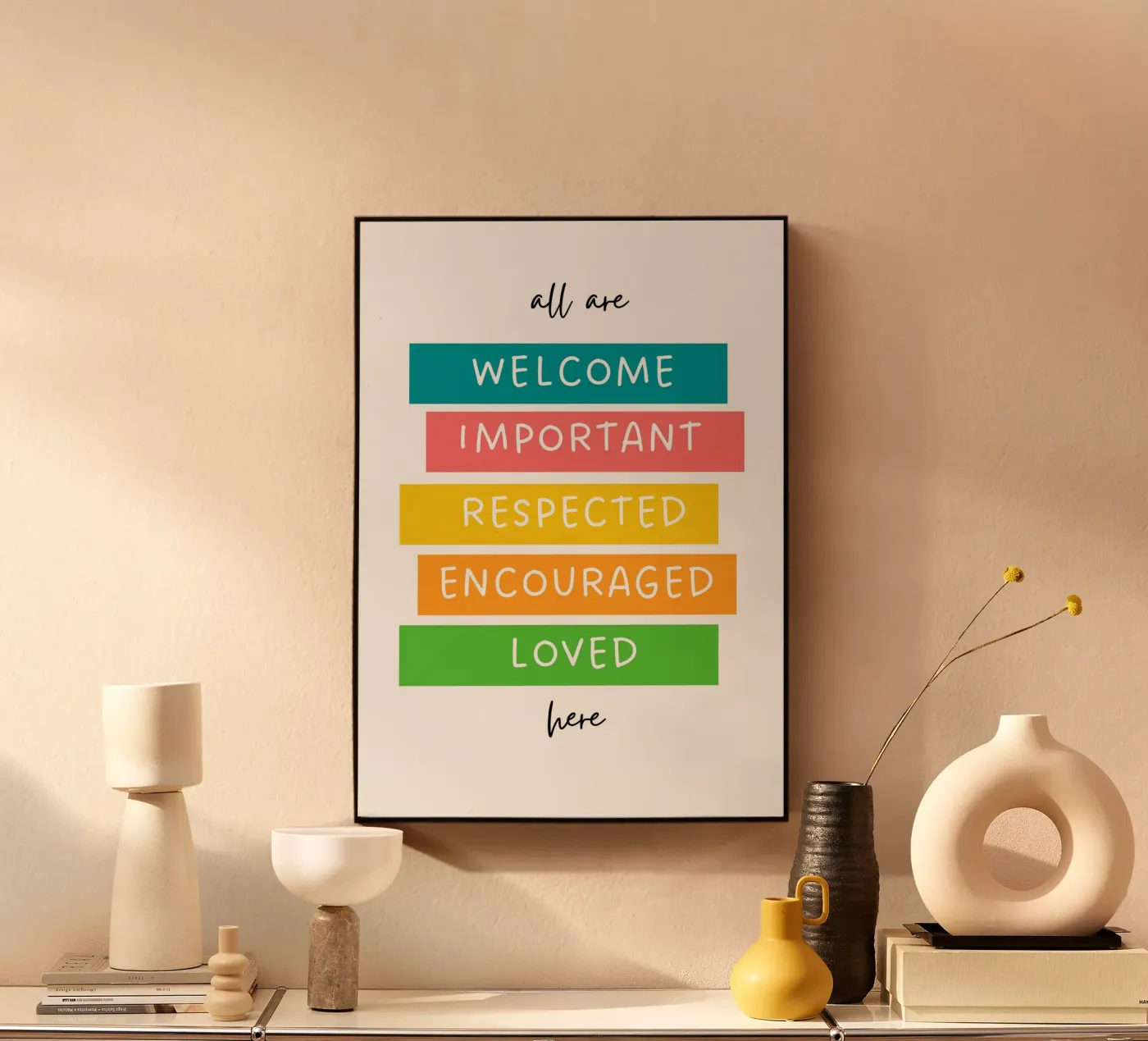 ALL ARE HERE Acryl-Glas von Daily Motivation