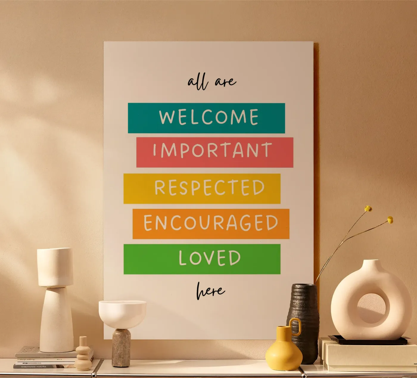 ALL ARE HERE Acryl-Glas von Daily Motivation