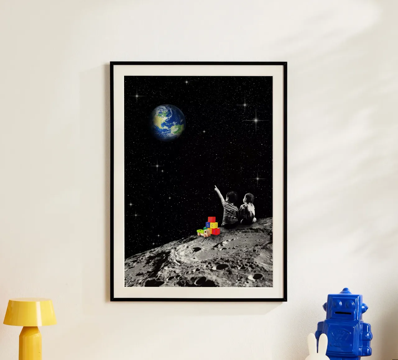 Together From The Moon poster con telaio in plastica da Dikhotomy