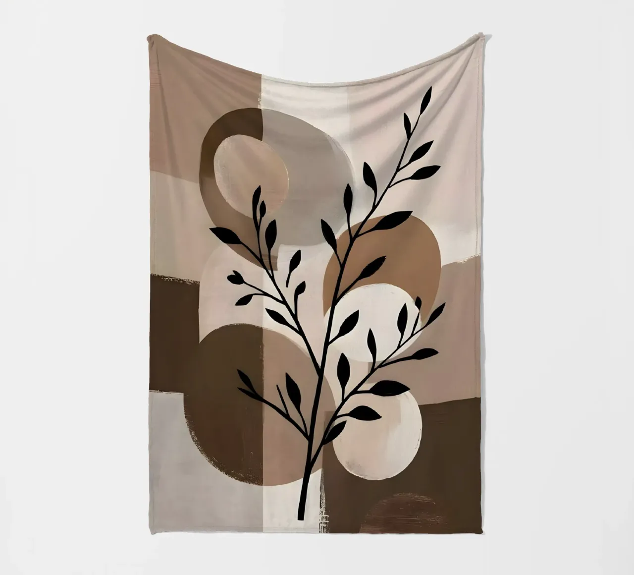 Eleganza terrestre: Un astratto moderno coperta in pile da Artistic-shop