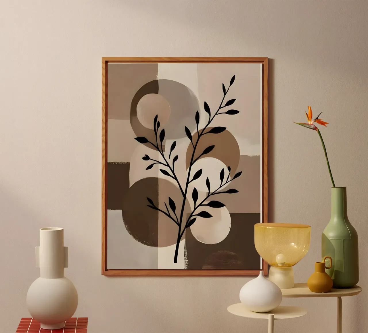 Eleganza terrestre: Un astratto moderno alluminio dibond da Artistic-shop