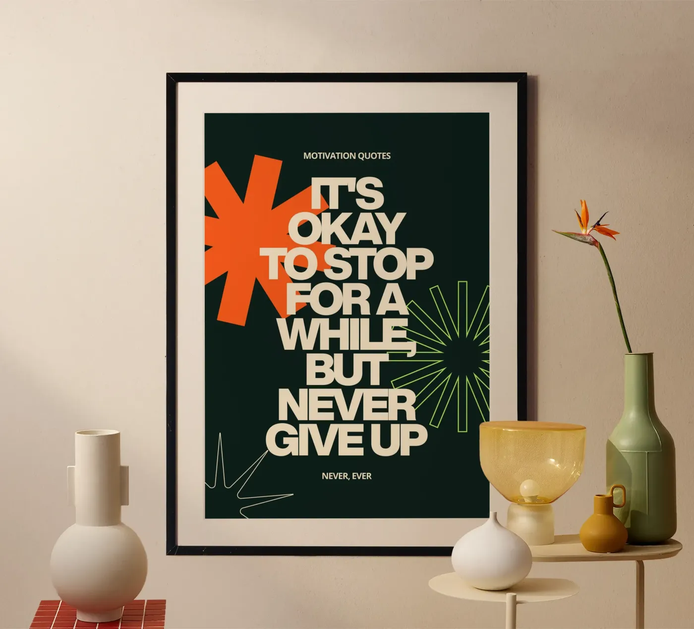 NEVER GIVE UP poster da Daily Motivation