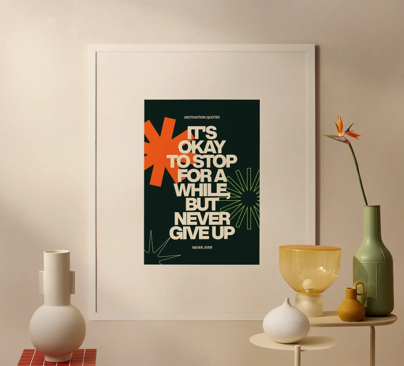 NEVER GIVE UP poster da Daily Motivation