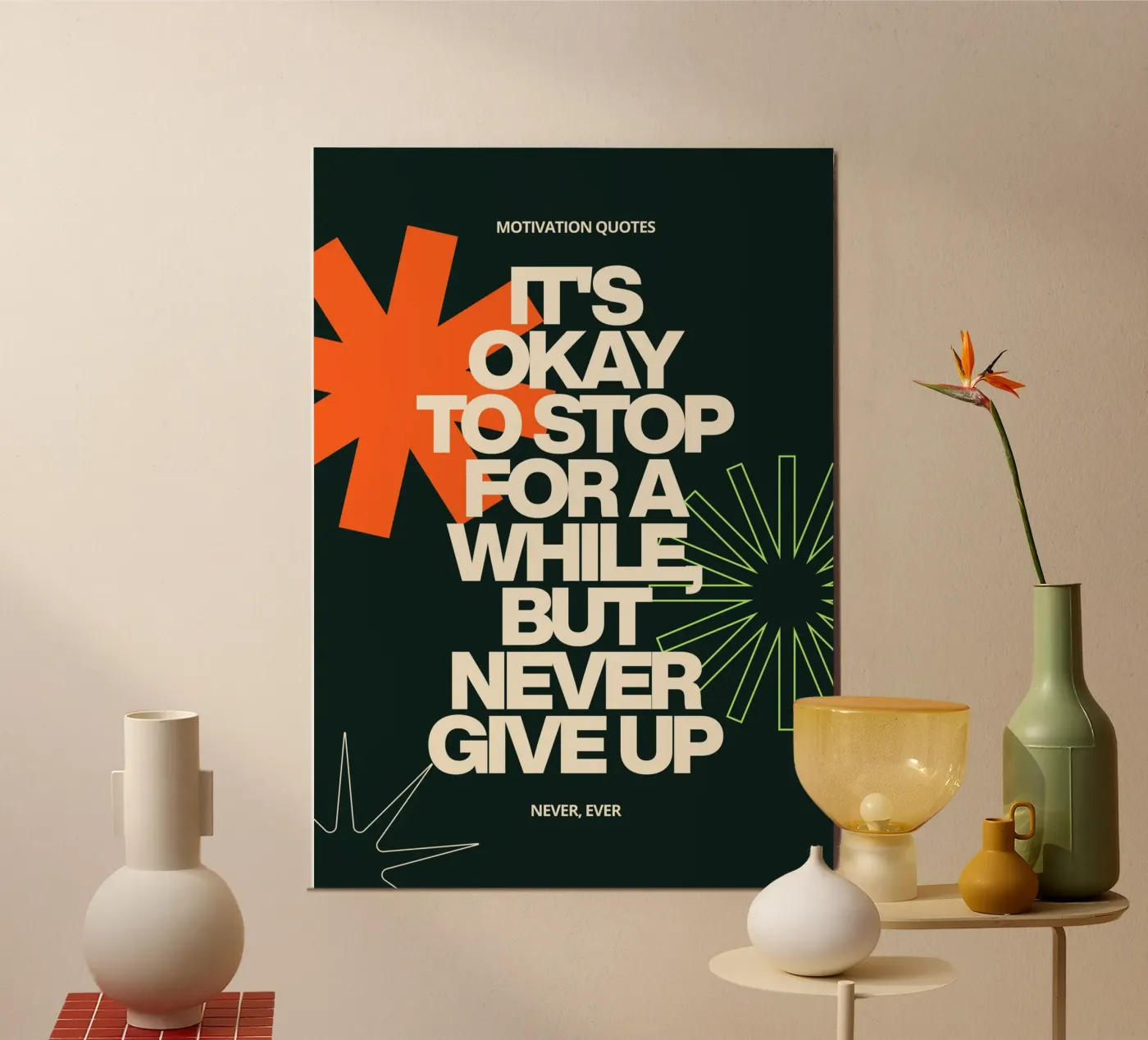NEVER GIVE UP poster da Daily Motivation
