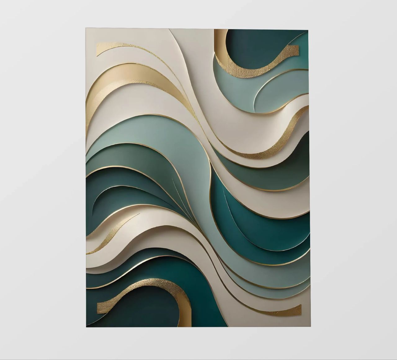 Serenas olas doradas papel para pared de Artistic-shop