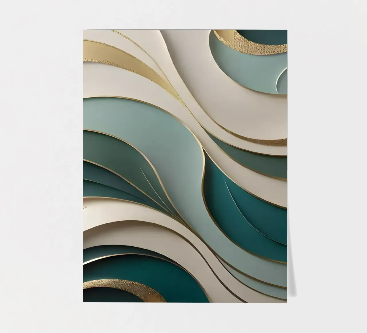 Serene Gold Waves sticker sheet by Artistic-shop