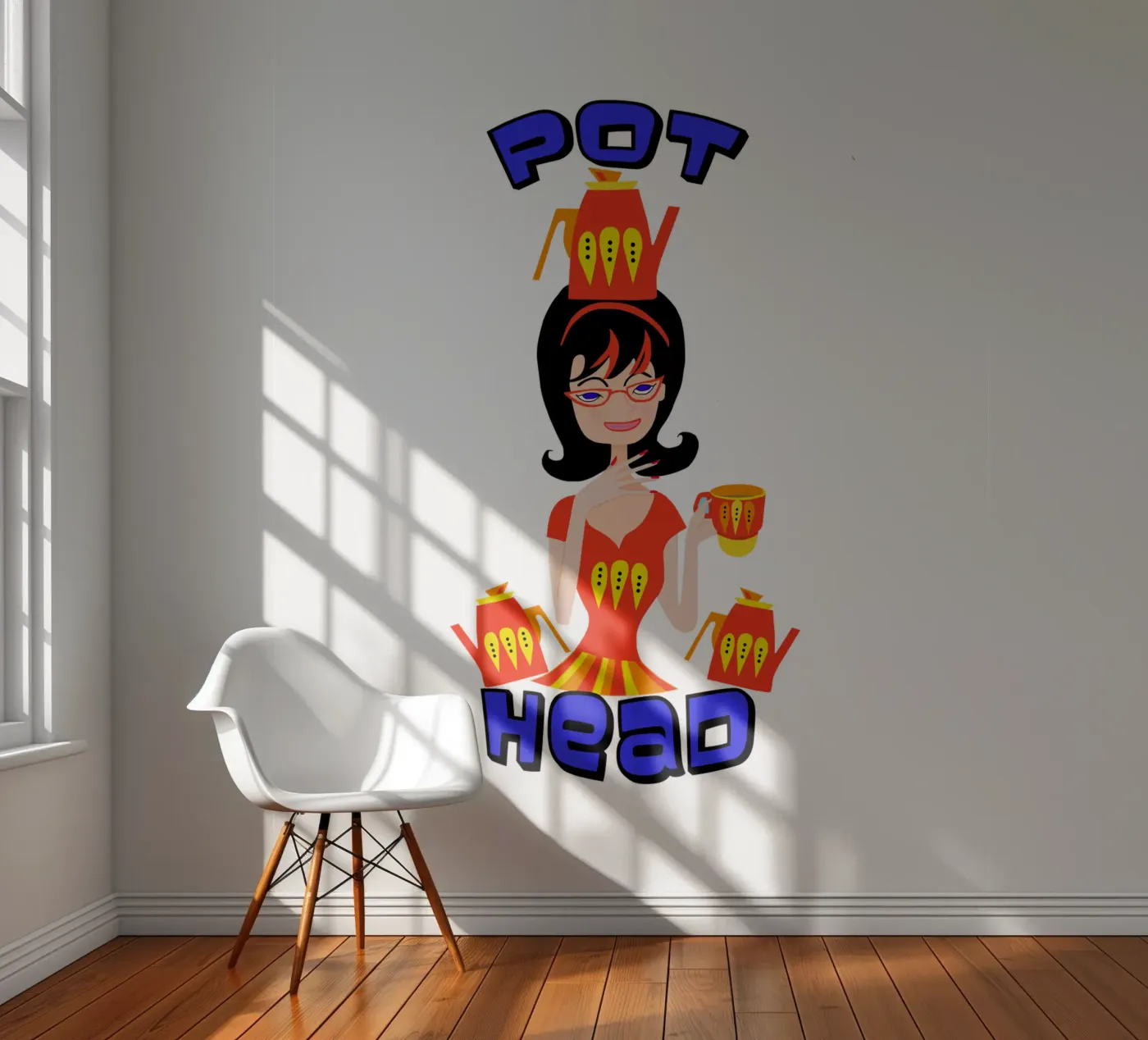 Pot Head fotobehang van Lynndarakos