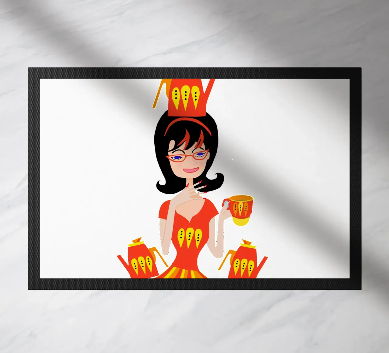 Pot Head doormat by Lynndarakos