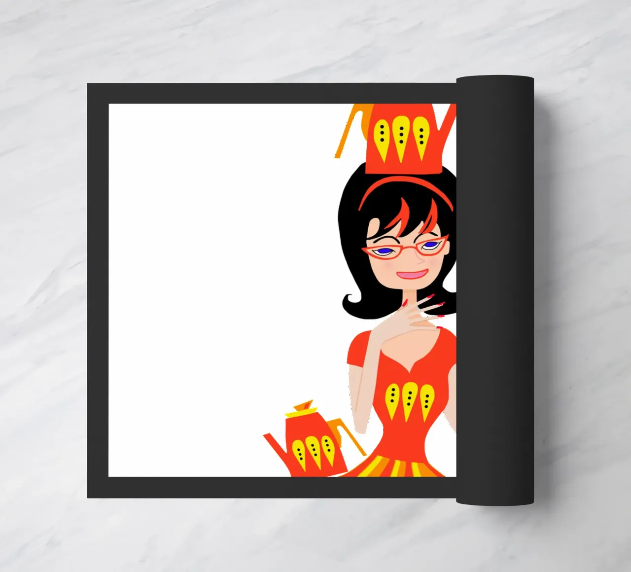 Pot Head doormat by Lynndarakos