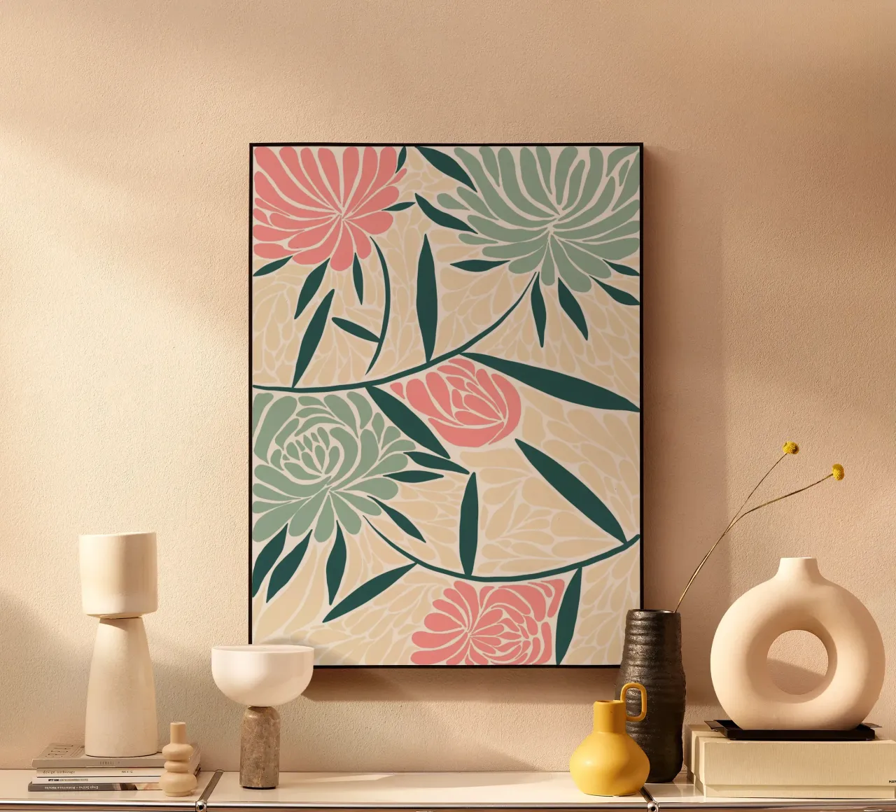 Botanical Pattern alluminio dibond da Artsy Bessy