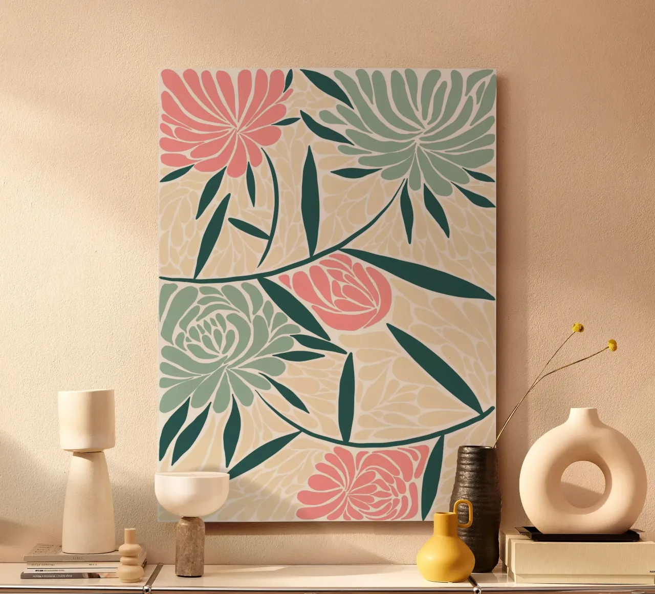 Botanical Pattern alluminio dibond da Artsy Bessy