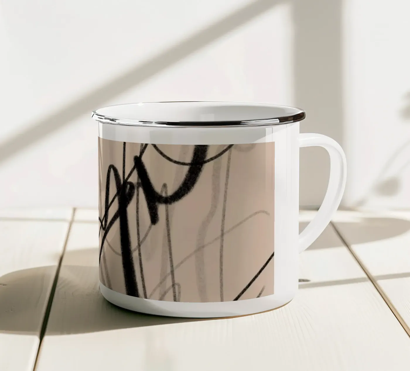 Chaotic enamel mug by Studio B