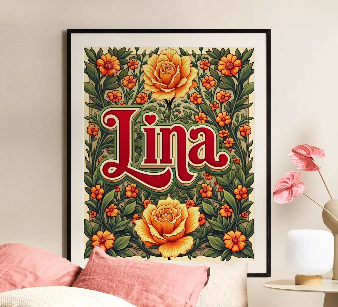 LINA poster van CASTILO Namengalerie