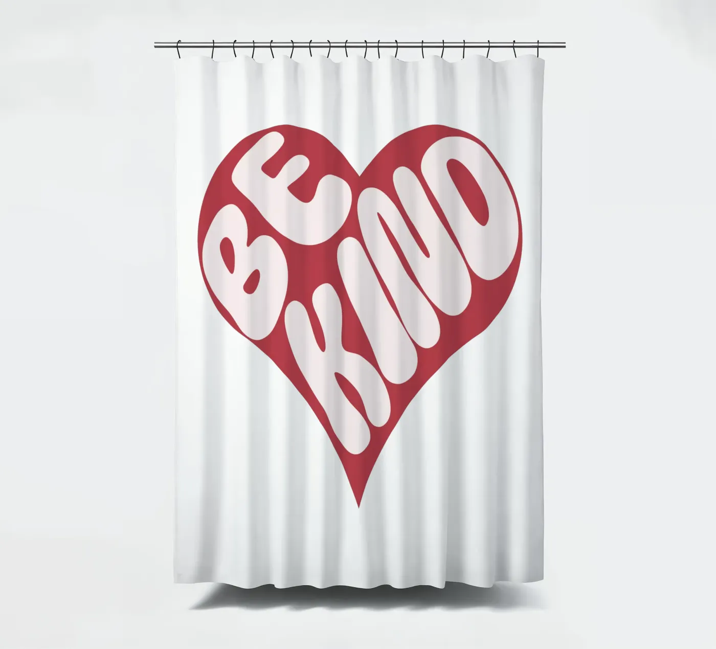 Sei freundlich Duschvorhang von DesignArt