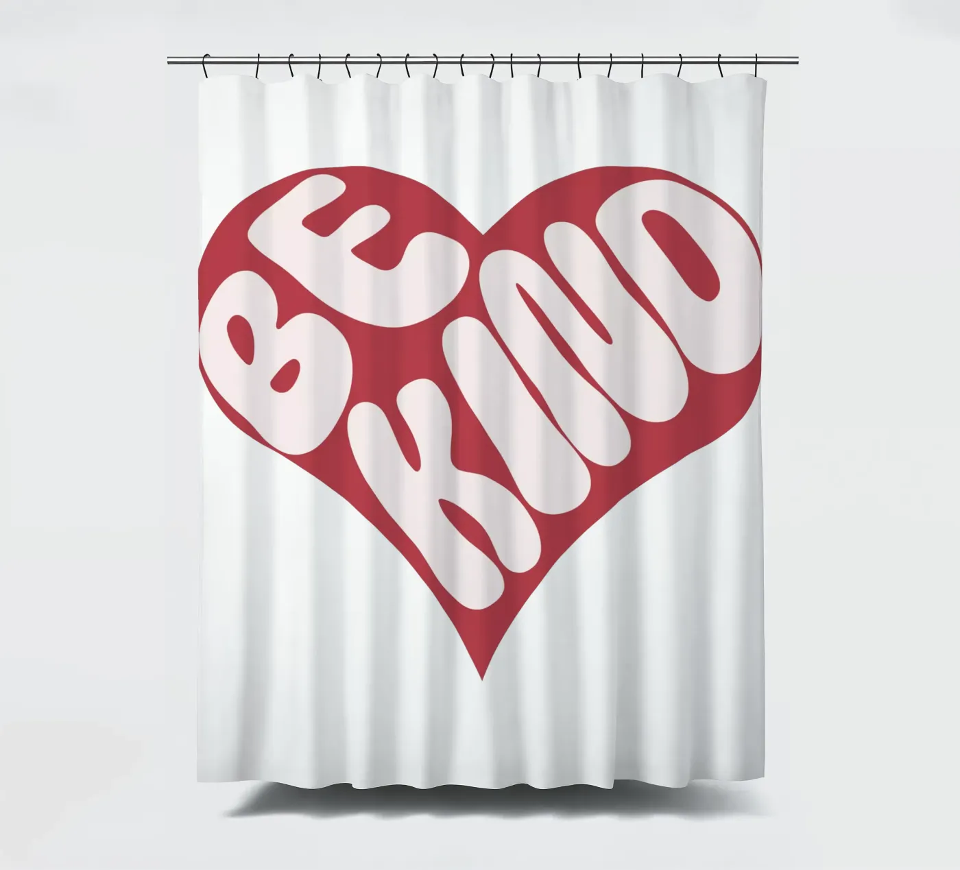 Sei freundlich Duschvorhang von DesignArt