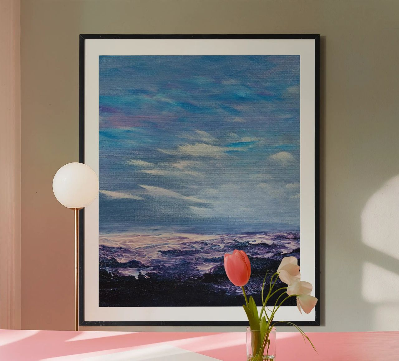 Lila Wellen Poster von Bianca Dakli