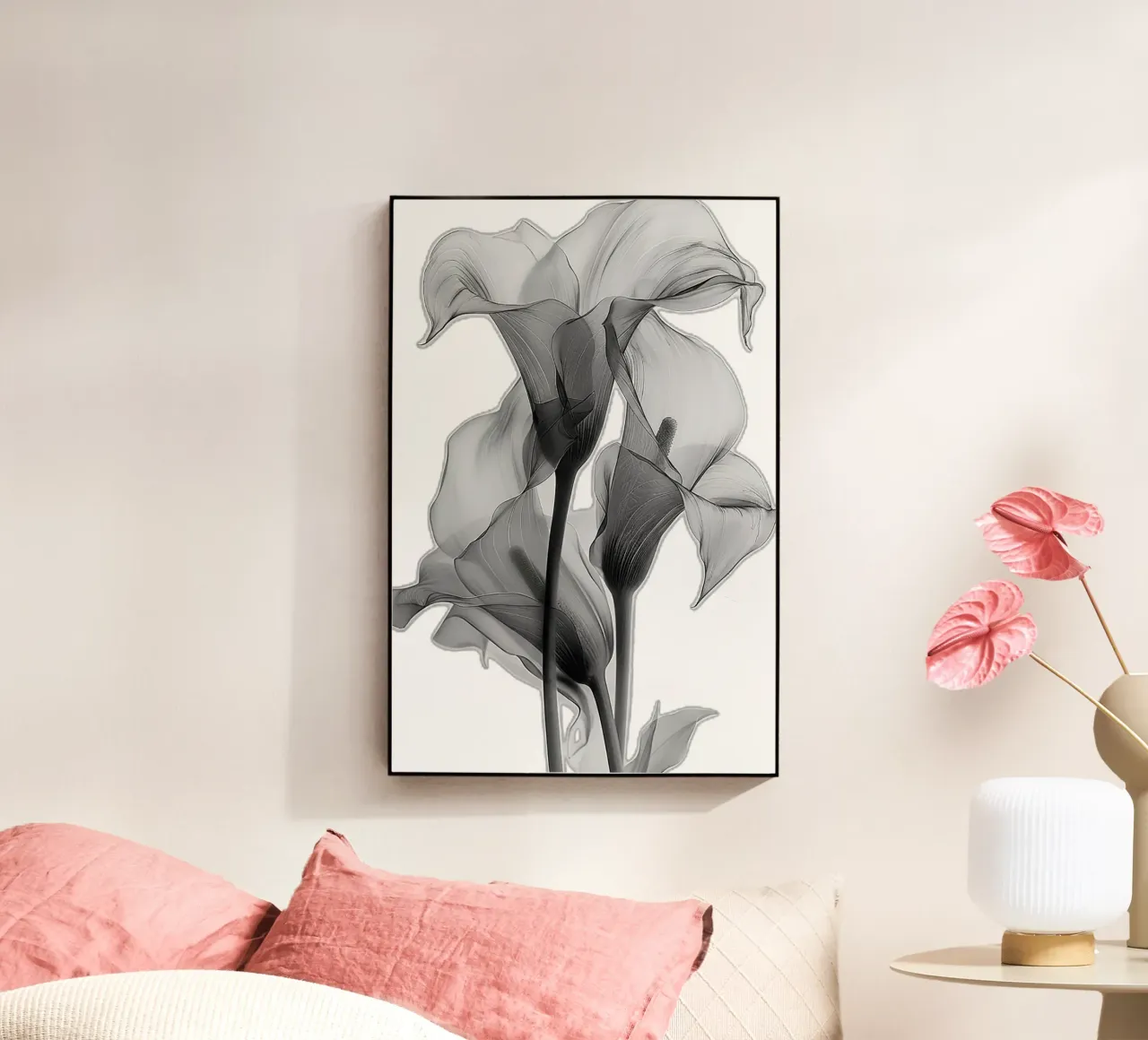 fiore bianco e nero plexiglass da B&W