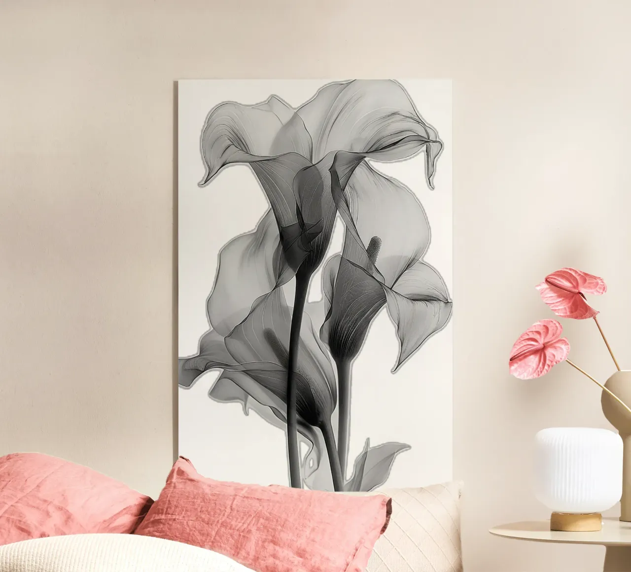 fiore bianco e nero plexiglass da B&W