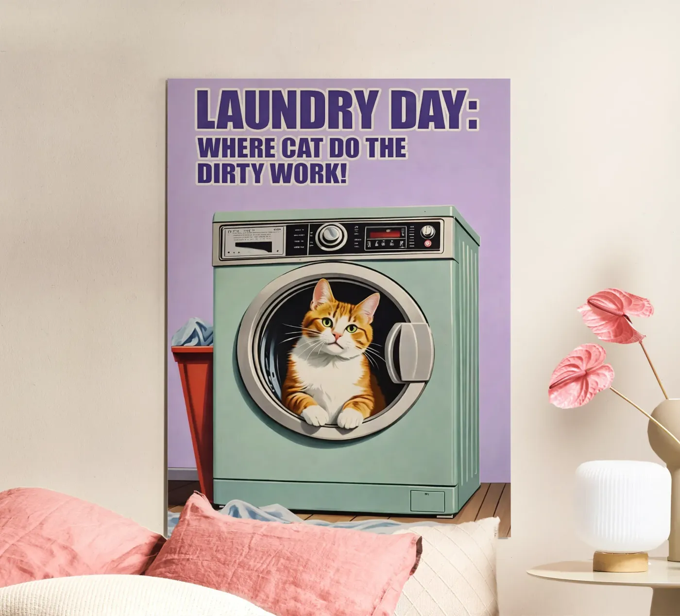 laundry day cat poster by nemaro