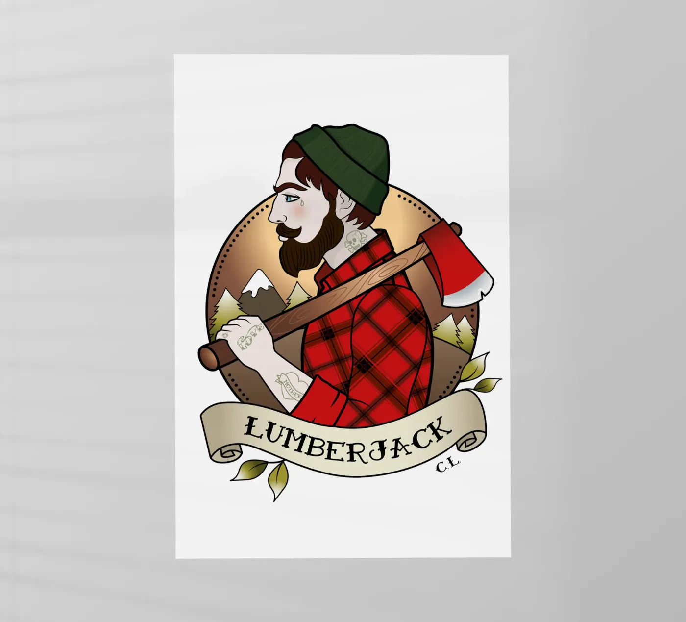 Lumberjack backlit folie van Killer Wolf