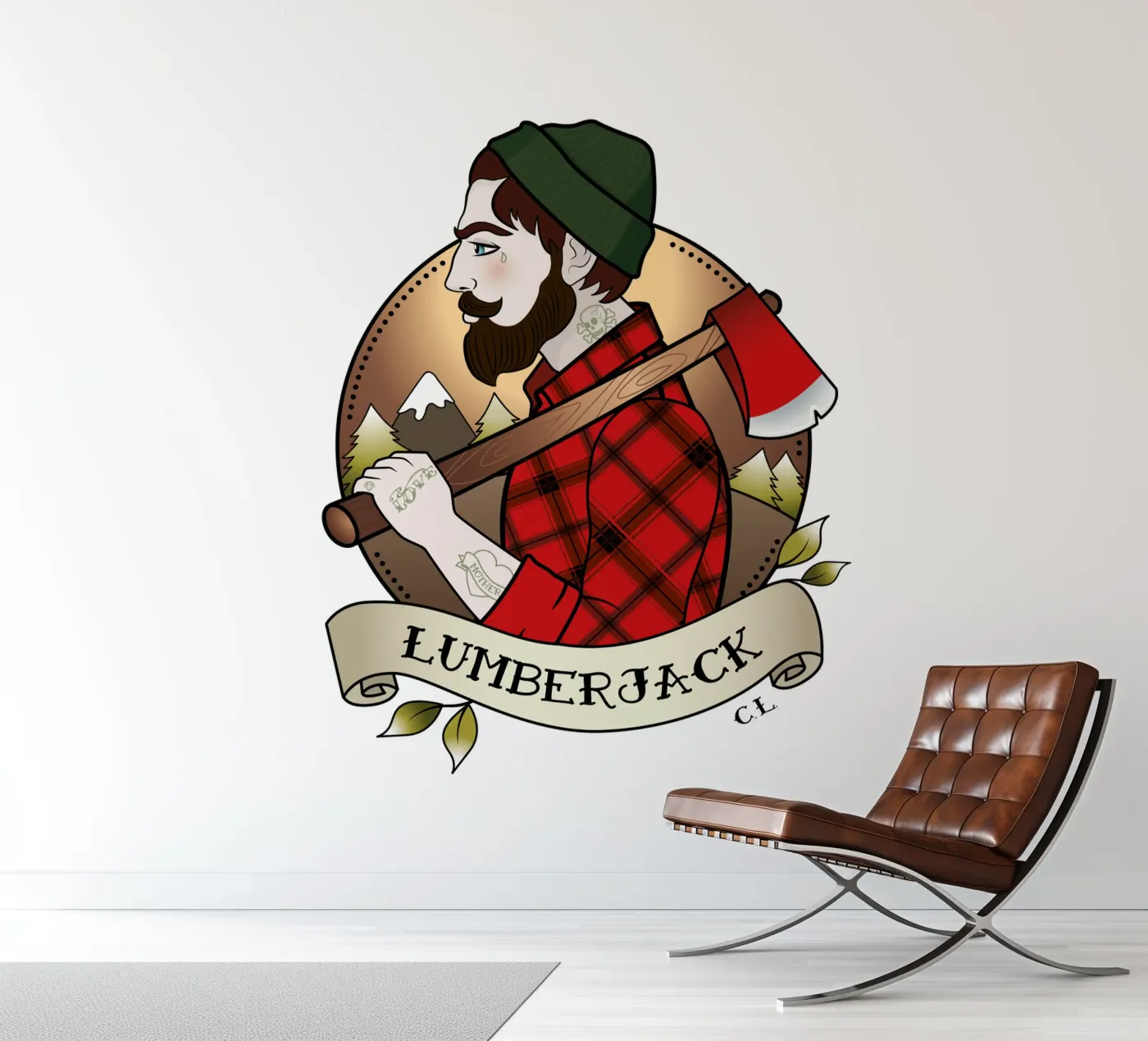 Lumberjack fotobehang van Killer Wolf