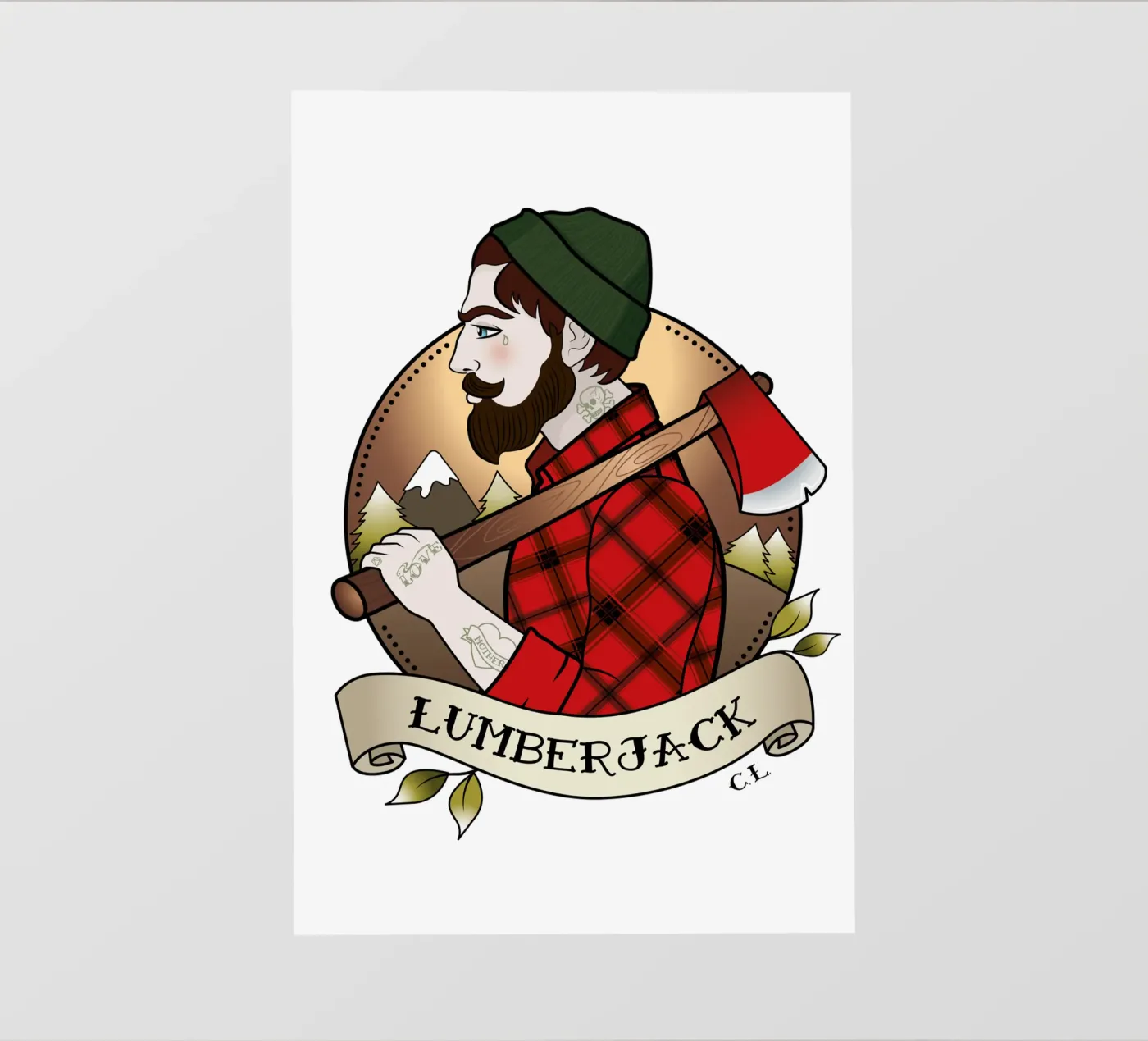 Lumberjack fotobehang van Killer Wolf