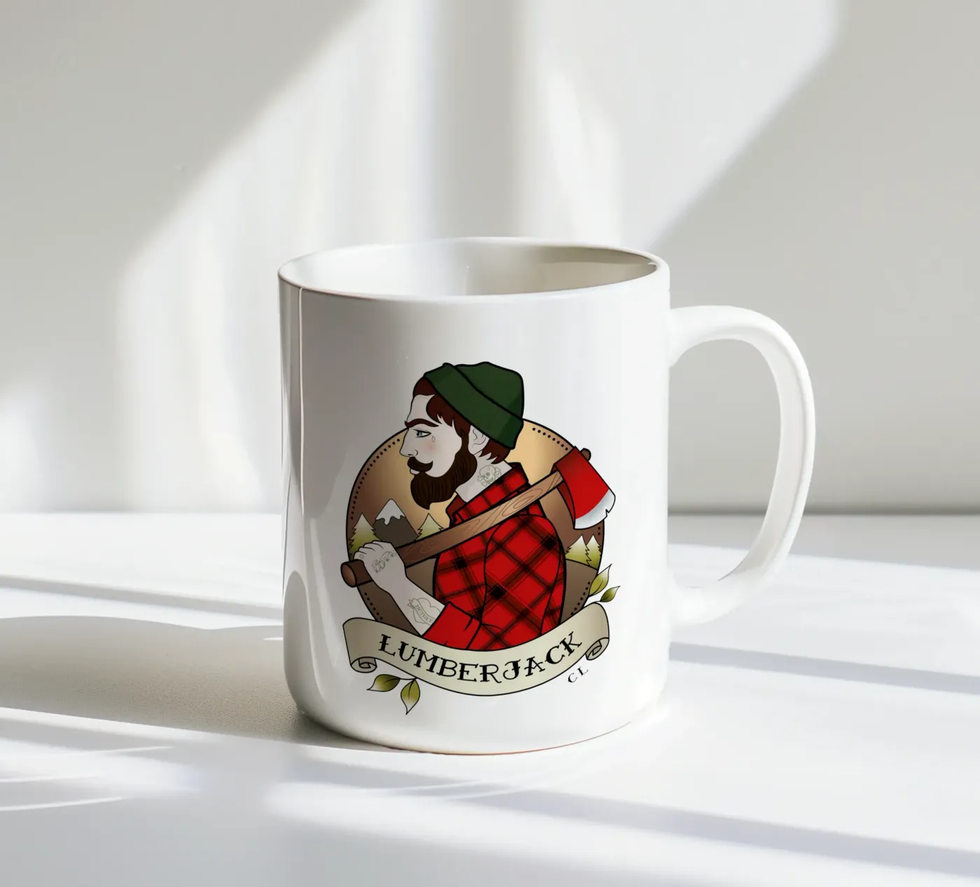 Lumberjack ceramic mug by Killer Wolf
