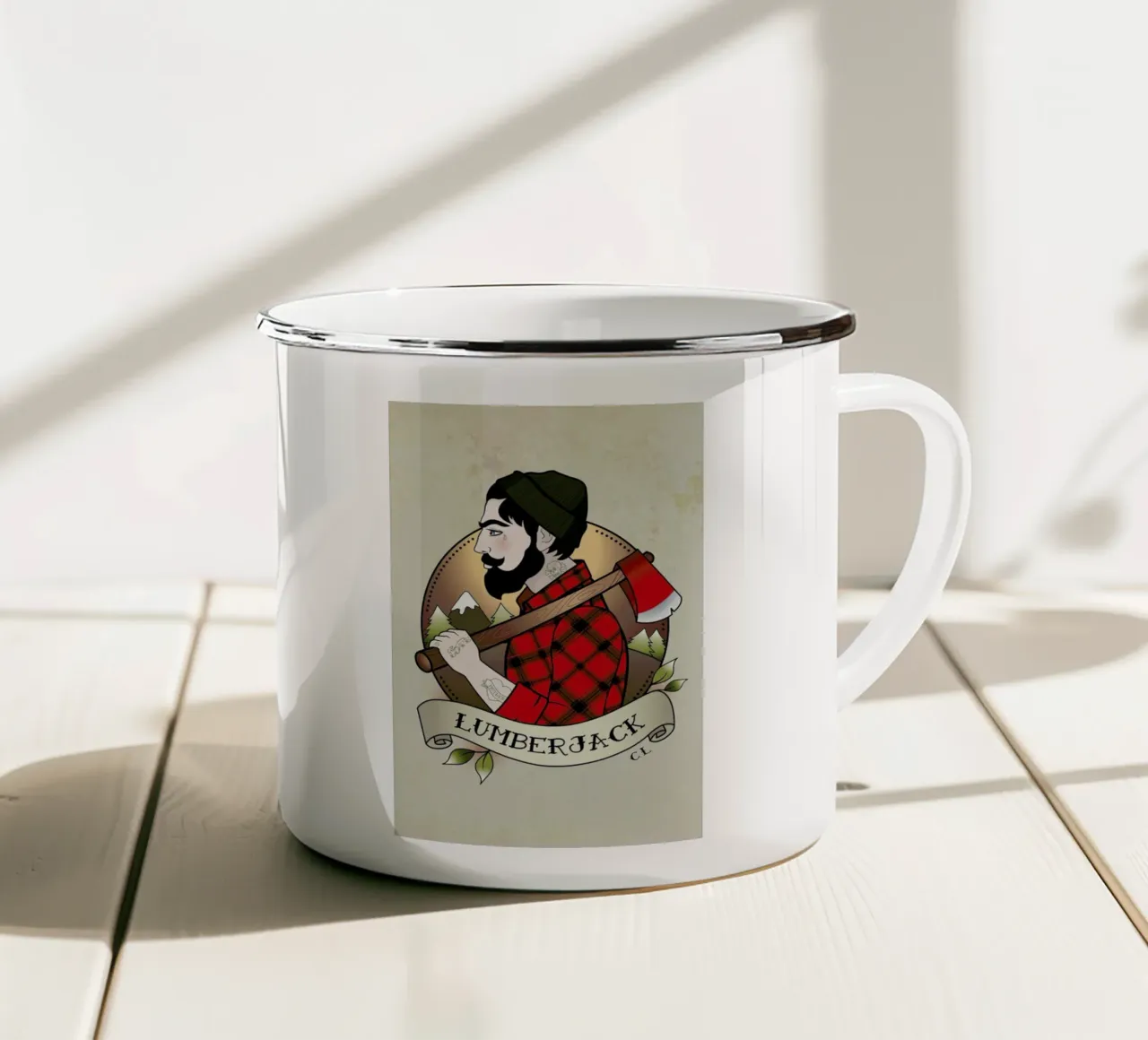Lumberjack tazza in smalto da Killer Wolf