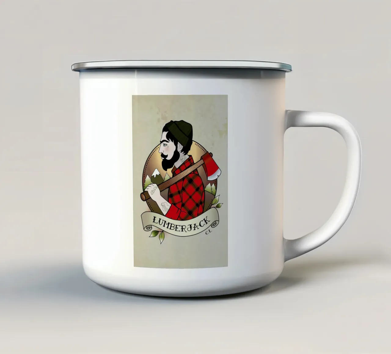 Lumberjack tazza in smalto da Killer Wolf