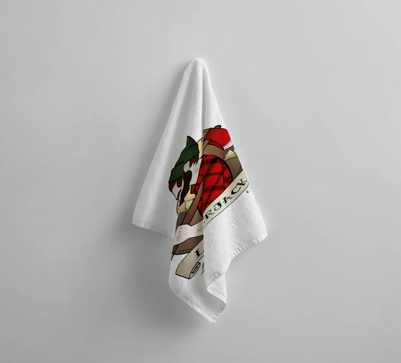 Lumberjack badhanddoek van Killer Wolf