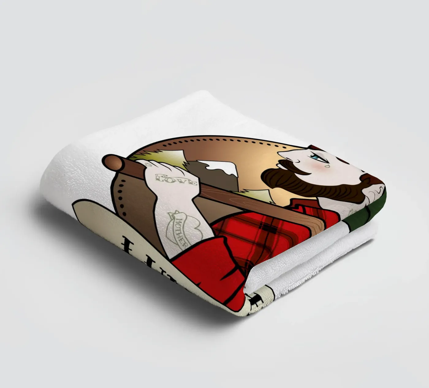 Lumberjack badhanddoek van Killer Wolf