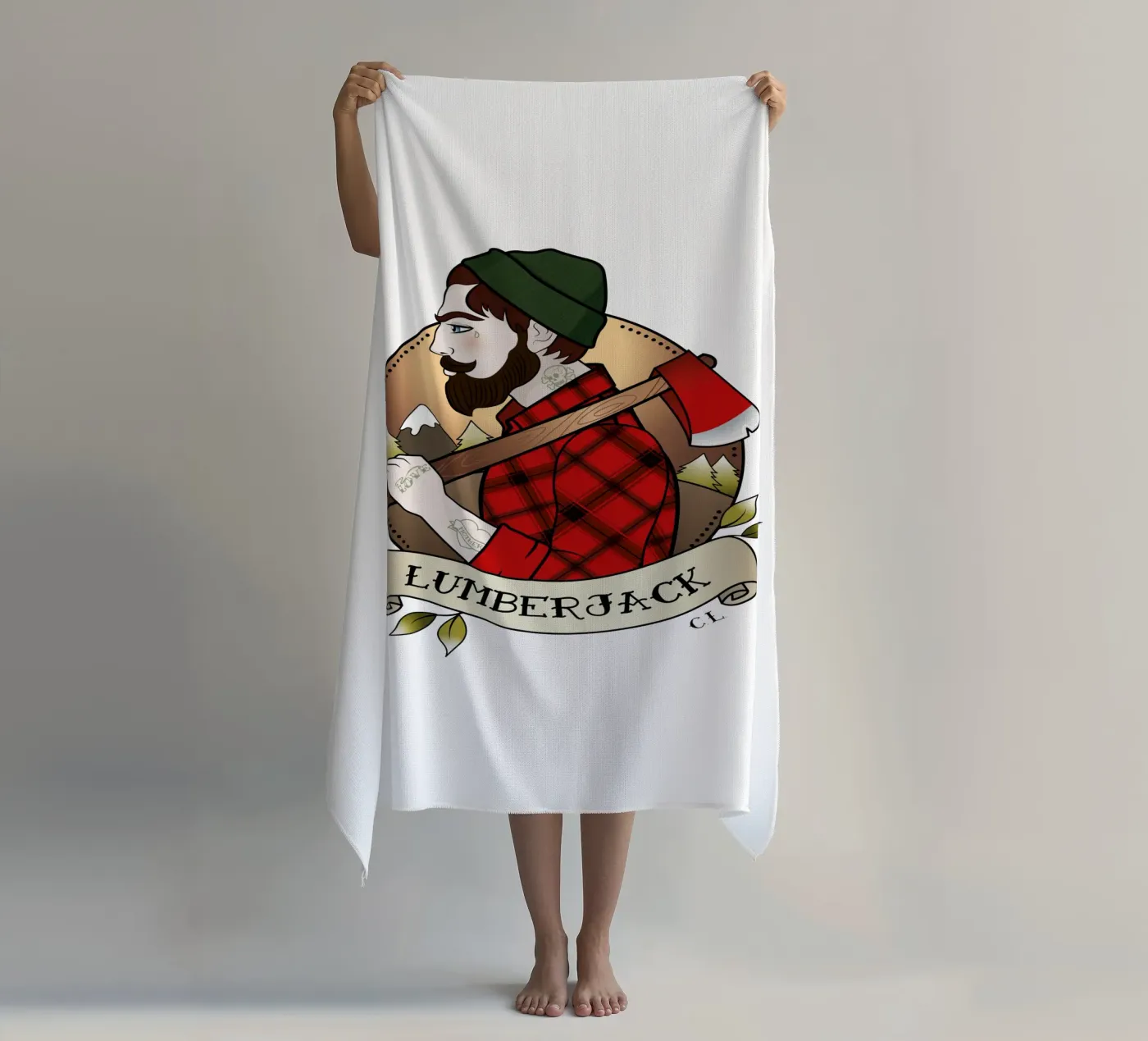 Lumberjack strandhanddoek van Killer Wolf