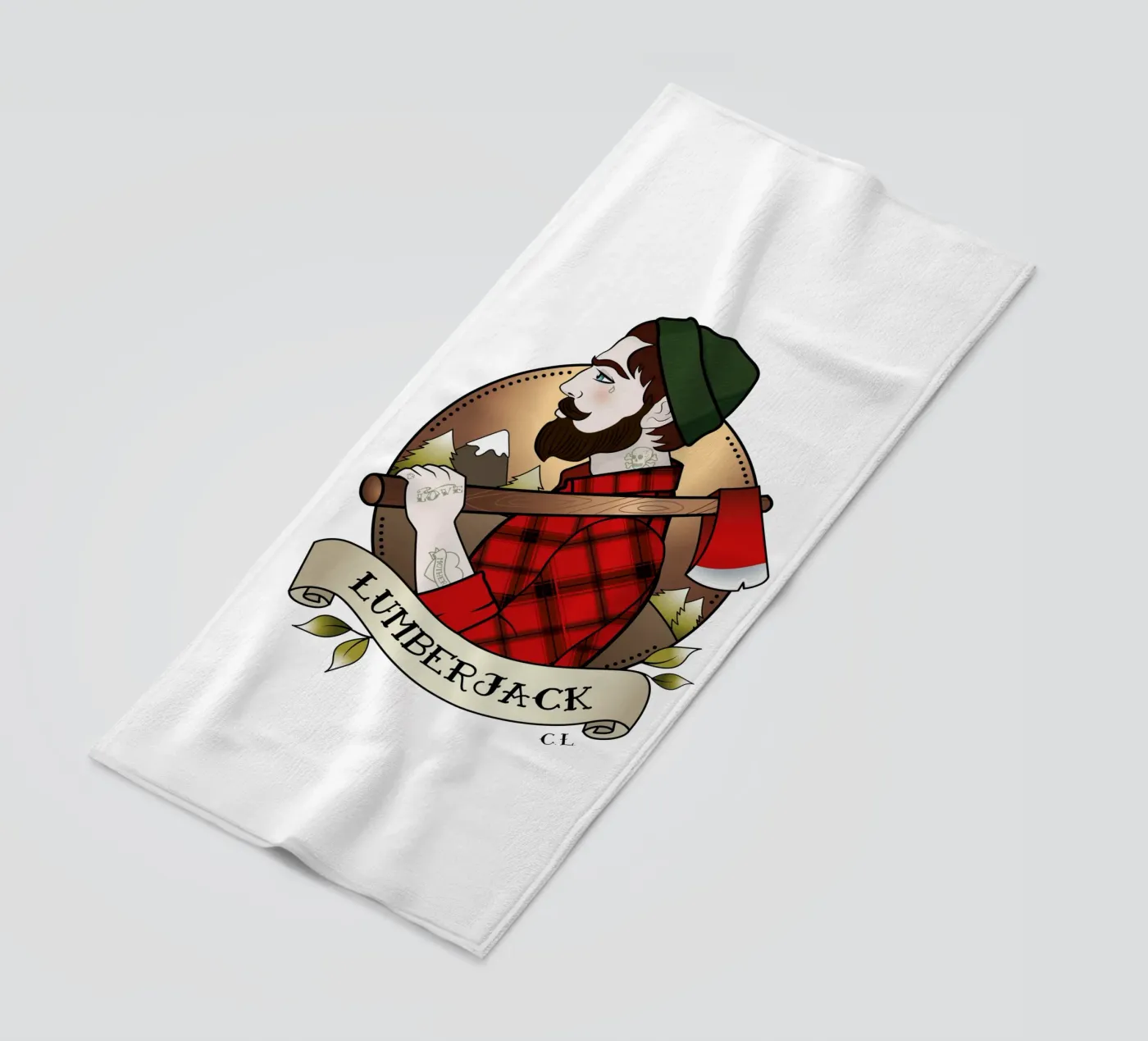 Lumberjack strandhanddoek van Killer Wolf