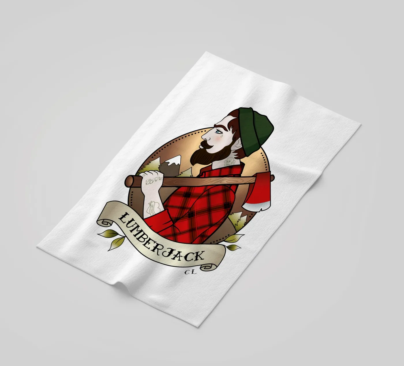 Lumberjack strandhanddoek van Killer Wolf