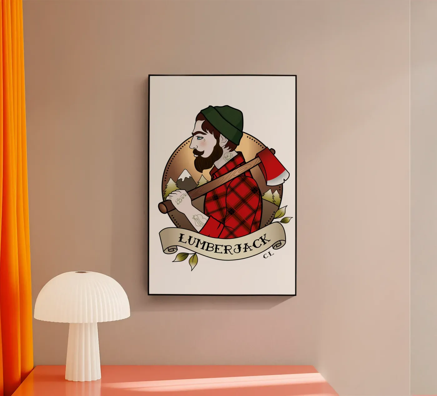 Lumberjack Acryl-Glas von Killer Wolf