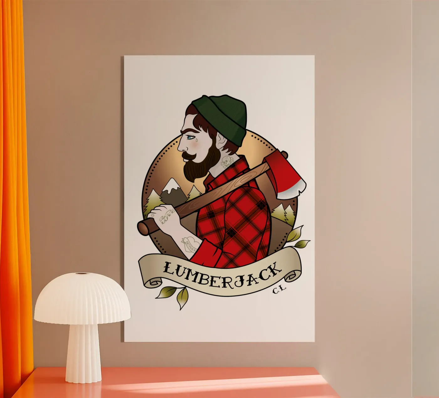 Lumberjack Acryl-Glas von Killer Wolf