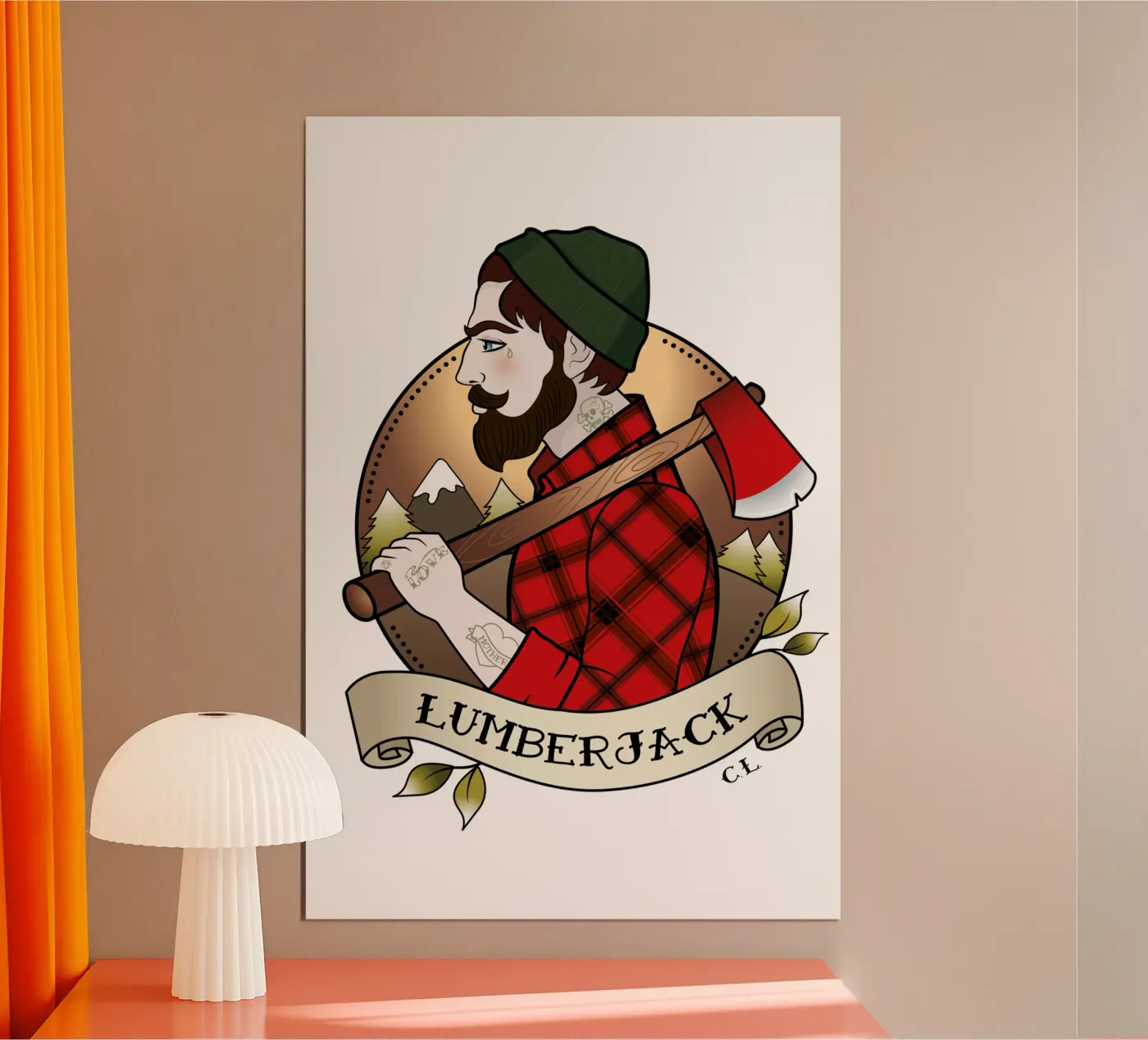 Lumberjack poster van Killer Wolf