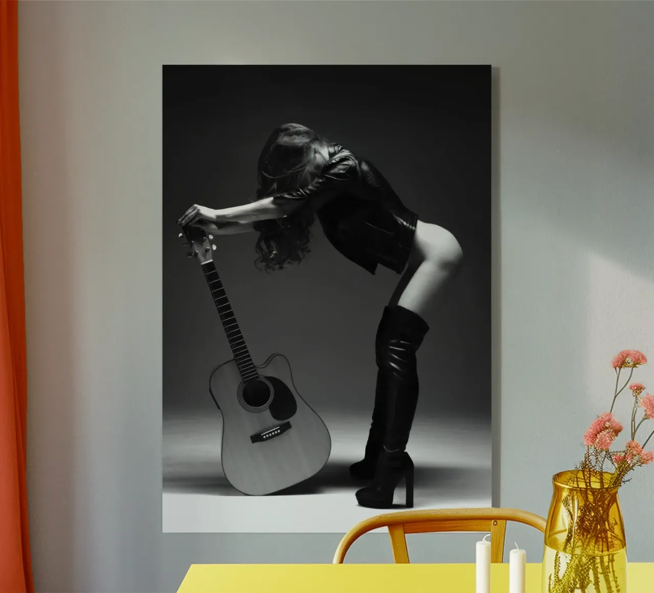 leather and strings plexiglass da memory in photograph