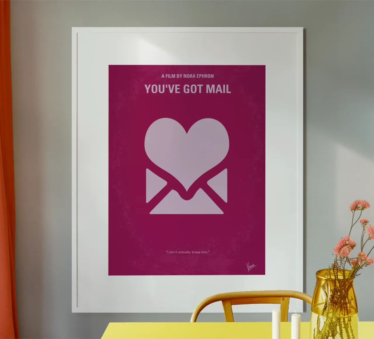 No107 My Youve Got Mail minimal movie poster poster con telaio in plastica da Chungkong
