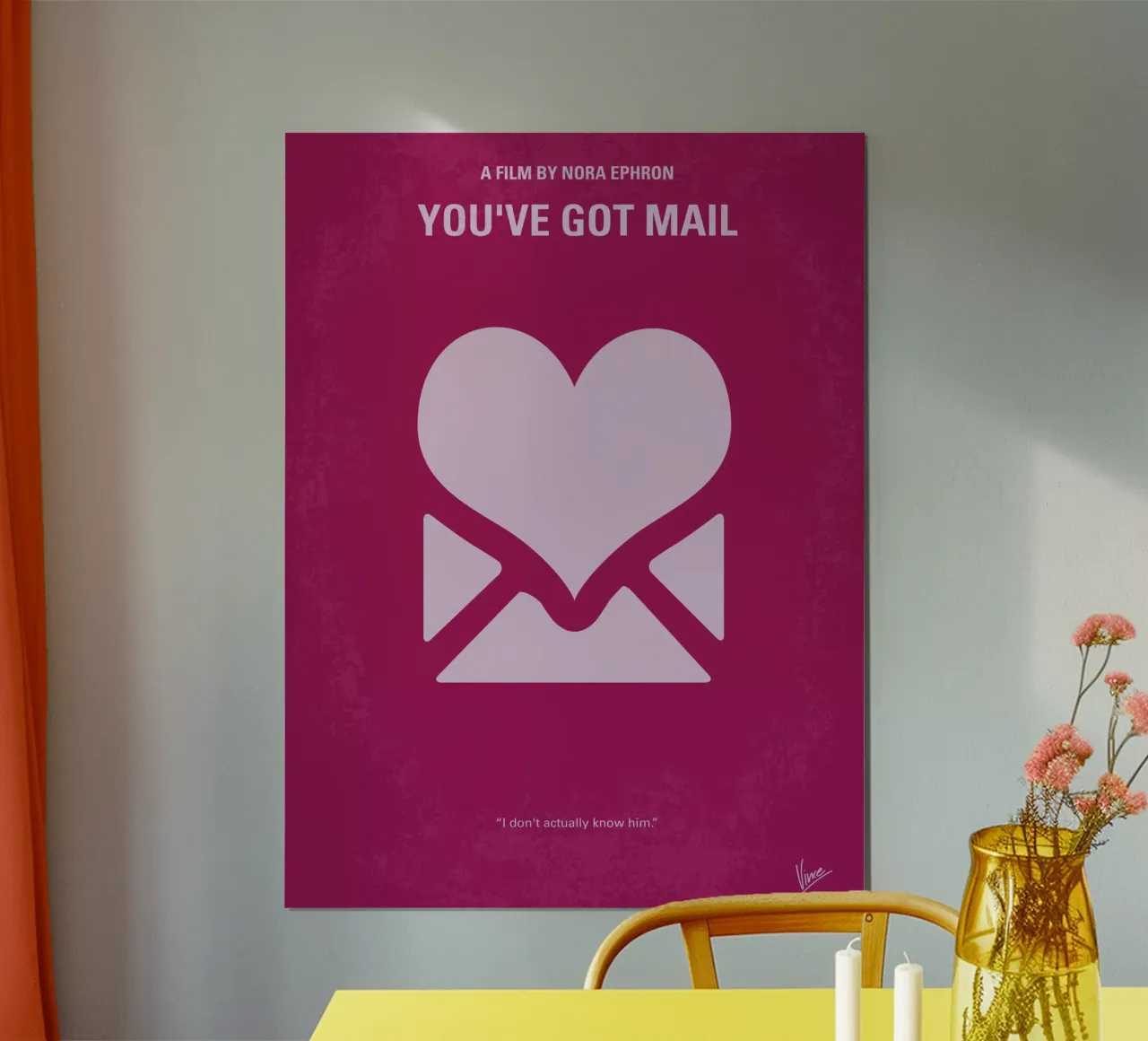 No107 My Youve Got Mail minimal movie poster poster con telaio in plastica da Chungkong