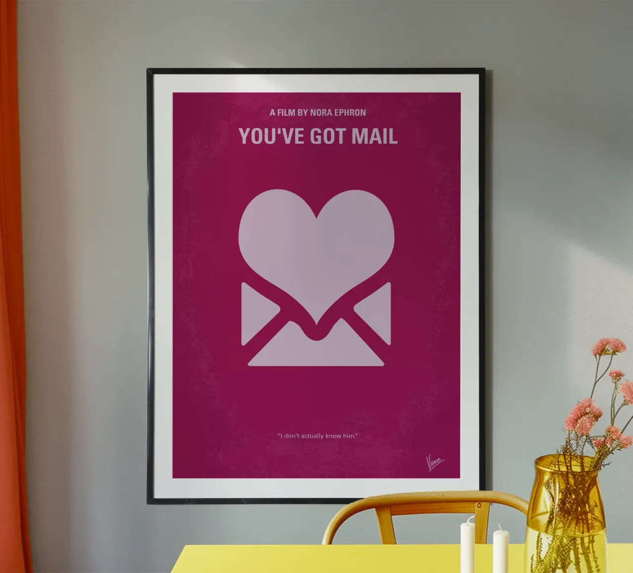 No107 My Youve Got Mail minimal movie poster poster con telaio in plastica da Chungkong